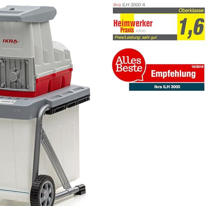 IKRA 81002880 Elektro Gartenhäcksler Walzenhäcksler ILH 3000 A & Güde 58596 Akku Heckenschere HS 18-201-05 (18V, Messer mit Diamantschliff, 180 Grad