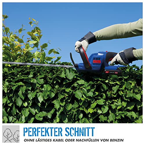 IKRA 81002880 Elektro Gartenhäcksler Walzenhäcksler ILH 3000 A & Güde 58596 Akku Heckenschere HS 18-201-05 (18V, Messer mit Diamantschliff, 180 Grad